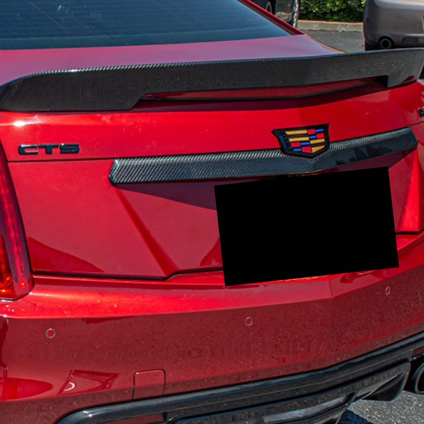 2016-19 CADILLAC CTS-V V3 CARBON FIBER REAR TRUNK DECKLID CENTER APPLIQUE TRUNK INSERT